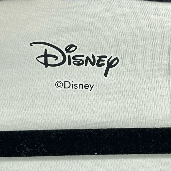 Disney Women’s Mickey & Minnie Mouse Black White Raglan Baseball Graphic Tee L - Picture 9 of 10